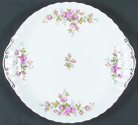 Moss Rose (Montrose Shape) Handled Cake Plate