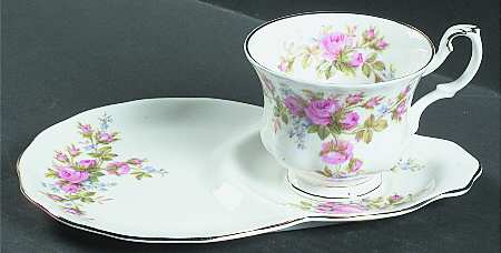 Moss Rose (Montrose Shape) Dessert Plate & Cup Set
