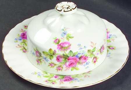 Moss Rose (Montrose Shape) Round Covered Butter