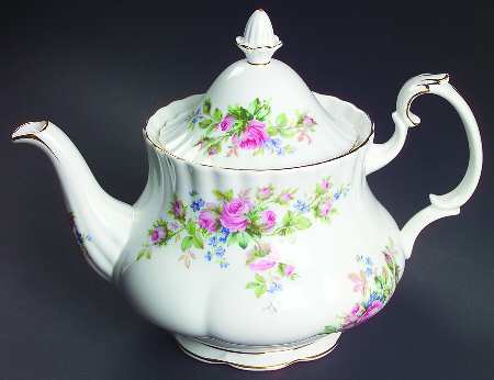 Moss Rose (Montrose Shape) Small Teapot & Lid