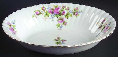 Moss Rose (Montrose Shape) 9" Oval Vegetable Bowl