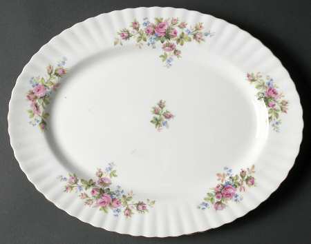 Moss Rose (Montrose Shape) 13" Oval Serving Platter