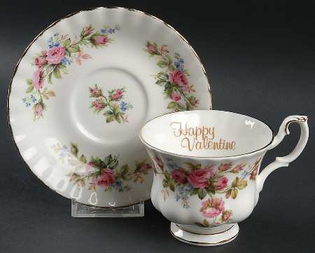Moss Rose (Montrose Shape) Footed Cup & Saucer Set