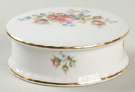 Moss Rose (Montrose Shape) Round Box & Lid