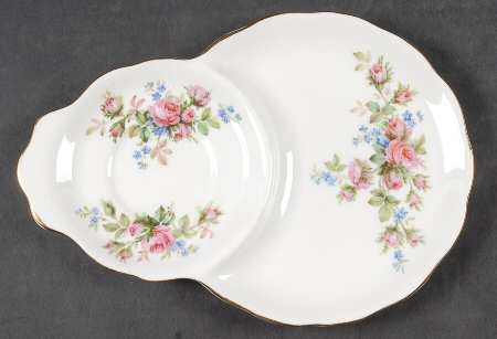 Moss Rose (Montrose Shape) Plate for Dessert Plate & Cup Set