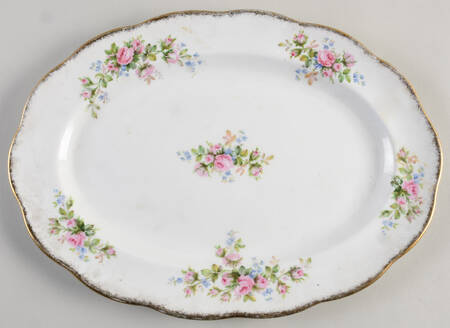 Moss Rose (Hampton, Older) 14" Oval Serving Platter