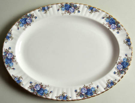 Moonlight Rose 16" Oval Serving Platter