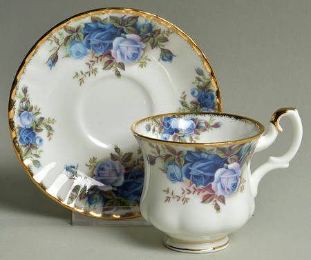 Moonlight Rose Footed Demitasse Cup & Saucer Set