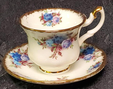 Moonlight Rose Footed Toy Cup and Saucer Set