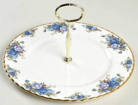Moonlight Rose Round Serving Plate with Center Handle (Dp) Hc