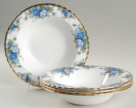Moonlight Rose Rim Soup Bowl - Set of 4