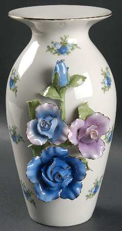 Moonlight Rose 9" Sculptured Vase