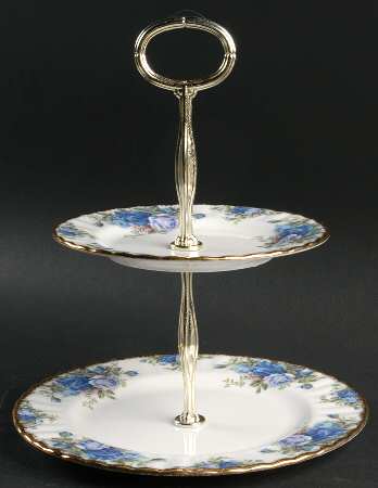 Moonlight Rose 2-Tiered Serving Tray (Salad & Bread/Butter Plate)