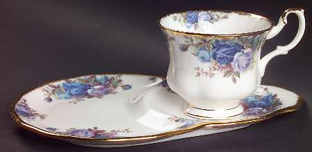 Moonlight Rose Dessert Plate & Cup Set