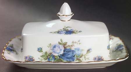 Moonlight Rose Rectangular Covered Butter
