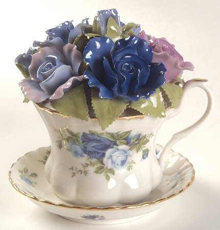 Moonlight Rose Musical Teacup & Saucer