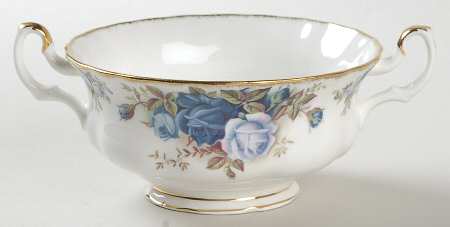 Moonlight Rose Footed Cream Soup Bowl