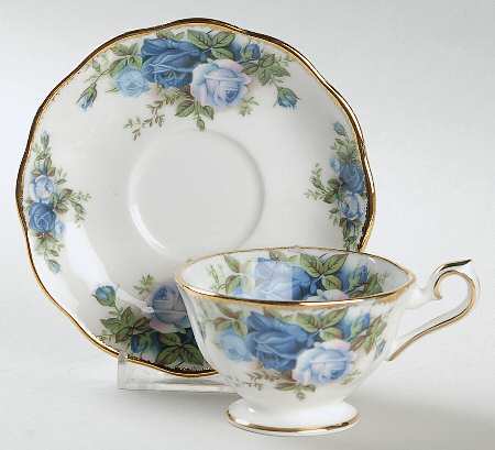 Moonlight Rose Footed Demitasse Cup & Saucer Set