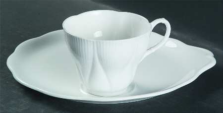 Morning Star (All White) Snack Plate & Cup Set