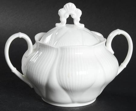 Morning Star (All White) Sugar Bowl & Lid