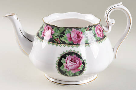 Needle Point Teapot No Lid
