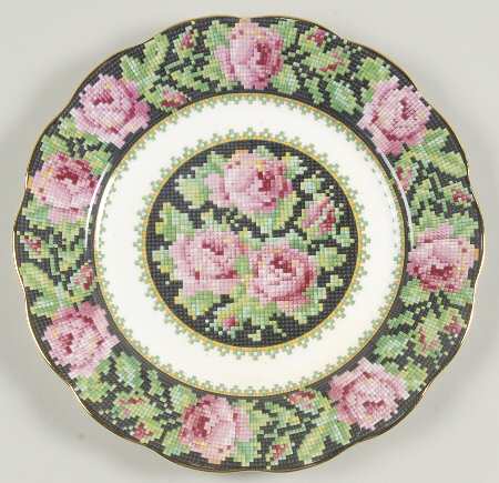 Needle Point Salad Plate