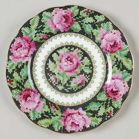 Needle Point Bread & Butter Plate
