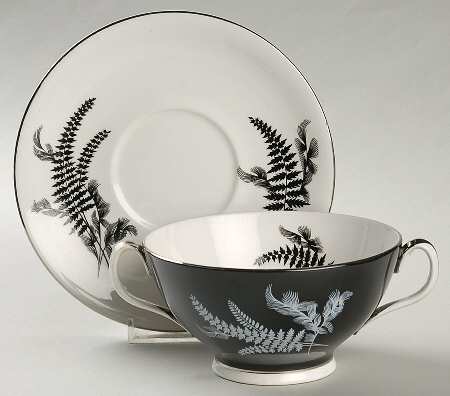 Night and Day (Smooth) Footed Cream Soup Bowl & Saucer Set