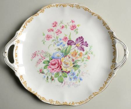 Nosegay Handled Cake Plate