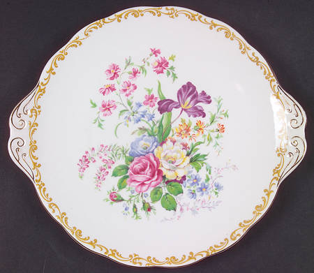 Nosegay Handled Cake Plate