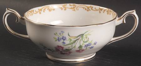Nosegay Footed Cream Soup Bowl