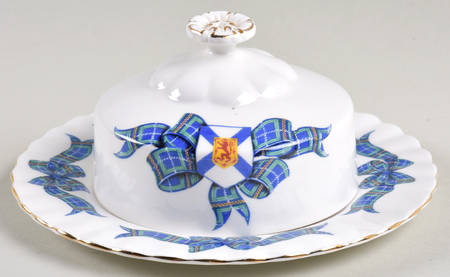 Nova Scotia Tartan Round Covered Butter