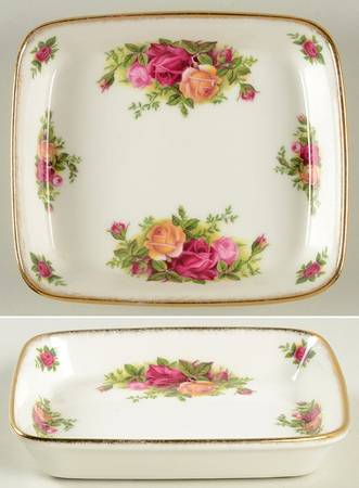 Old Country Roses 6" Rectangular Tray