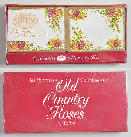 Old Country Roses (Boxed Set of 6) Rectangular Melamine Coaster