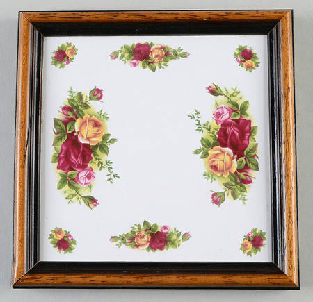 Old Country Roses Wood Frame Trivet by Royal Albert