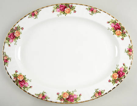 Old Country Roses 16" Oval Serving Platter
