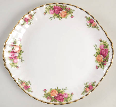 Old Country Roses Handled Cake Plate