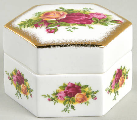 Old Country Roses Hexagonal Box & Lid