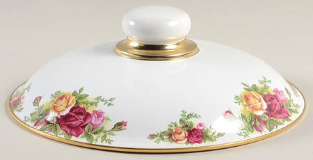 Old Country Roses 3.75 Quart Metal Covered Casserole, Lid Only