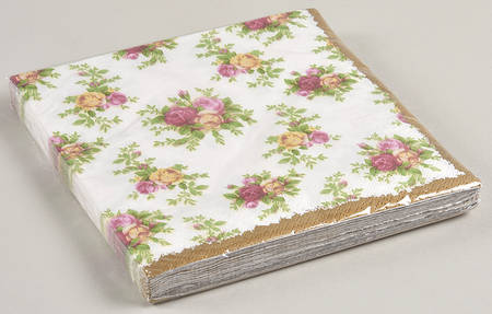 Old Country Roses Package of Paper Luncheon Napkins