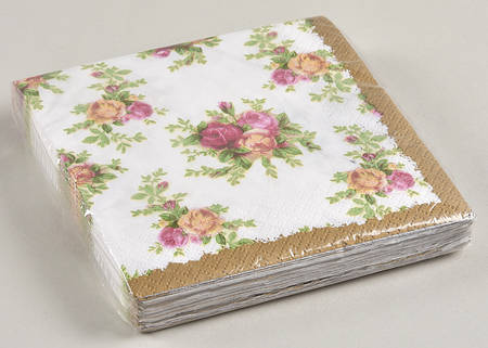 Old Country Roses Package of Paper Cocktail Napkins