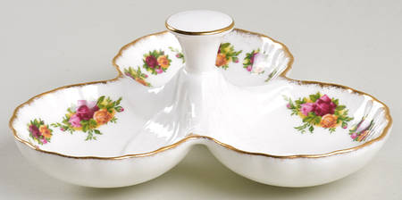 Old Country Roses Triple Cavity Server with Center Handle