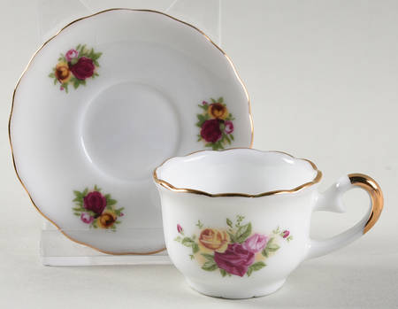 Old Country Roses Miniature Cup and Saucer Set