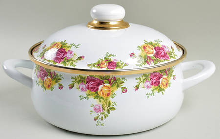 Old Country Roses 3 Quart Metal Covered Casserole by Royal Albert