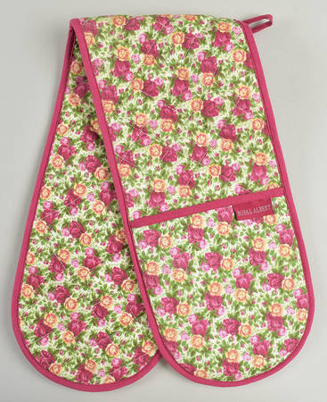 Old Country Roses Cloth Double Oven Mitt