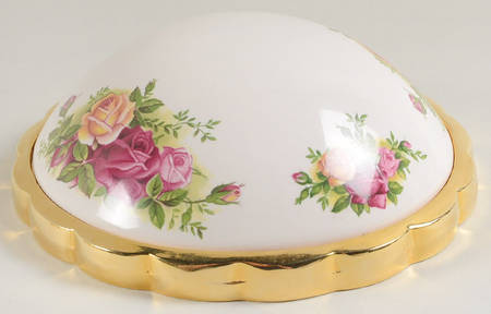 Old Country Roses Round Jewel Box, Lid Only
