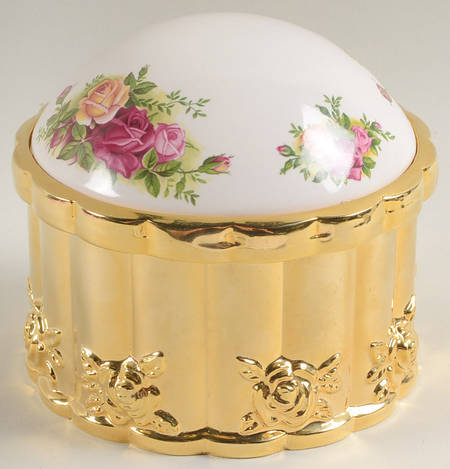 Old Country Roses Round Jewel Box with Lid