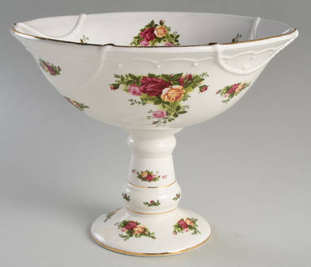 Old Country Roses Round Compote (Height X Width)