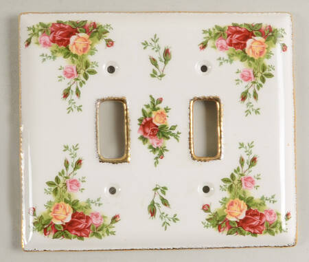 Old Country Roses Double Light Switch Cover