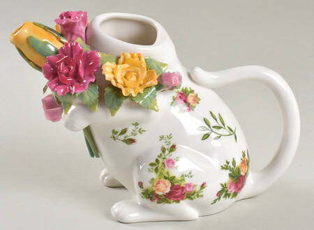 Old Country Roses Figural Teapot No Lid